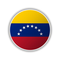 Abstract Circle Venezuela Flag Icon