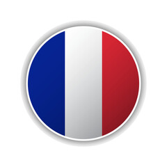 Abstract Circle France Flag Icon