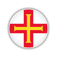Abstract Circle Guernsey Flag Icon