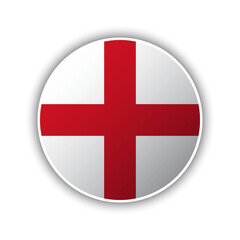 Fototapeta premium Abstract Circle England Flag Icon