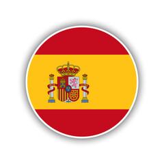 Abstract Circle Spain Flag Icon