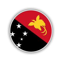 Abstract Circle Papua New Guinea Flag Icon