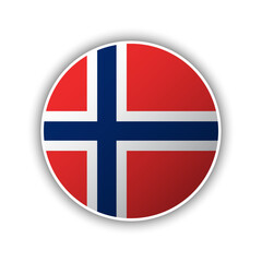 Abstract Circle Norway Flag Icon