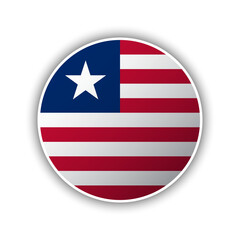 Abstract Circle Liberia Flag Icon