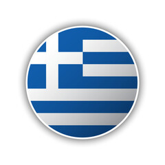 Abstract Circle Greece Flag Icon