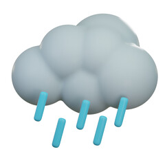 Rain Weather 3D Illustration