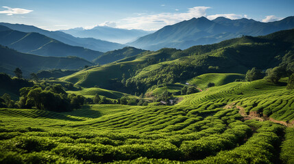 tea plantation background