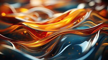 
Fluid Harmony: Textured Pattern from Blue and Orange Liquid Puddles

