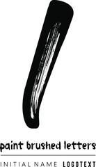 vector icon of letter i with ink stroke, i - Black handwritten letters, hand drawn i letters Logo design. Brushstroke i Letter Logo Design on white background.eps8