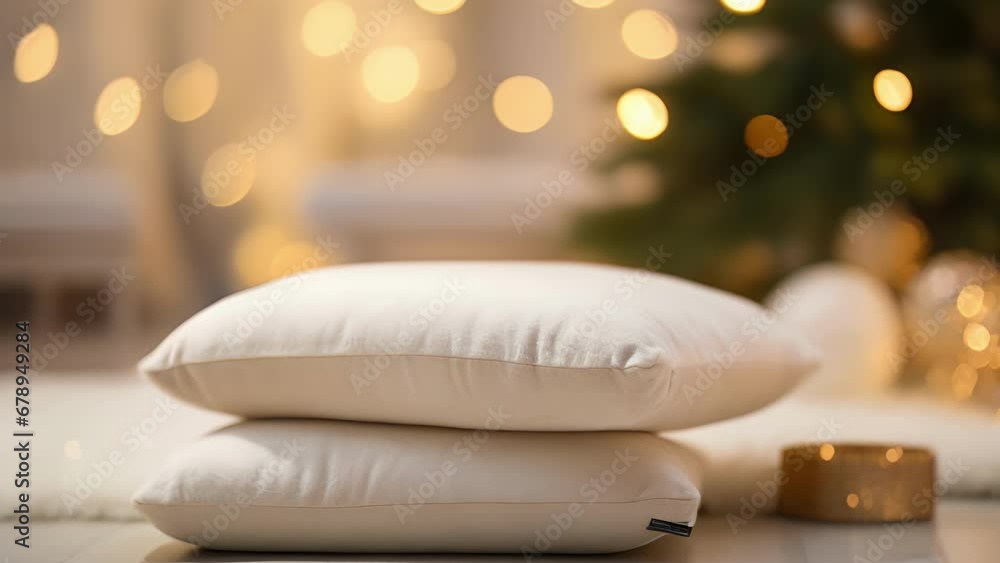 Poster a set of sleek and modern meditation cushions, perfect for creating a minimalist and calming space f