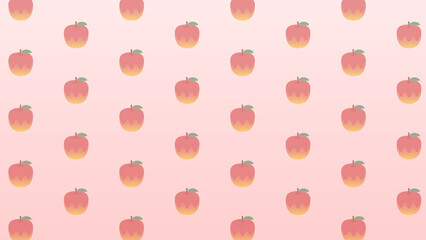 デフォルメされたりんごの背景