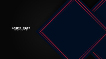 Dark futuristic wide abstract banner background with red lines pattern. Modern graphic design element future style concept for banner, flyer, card, or brochure cover