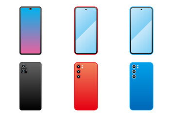 シンプルなイラスト_同一家電セット_スマートフォン