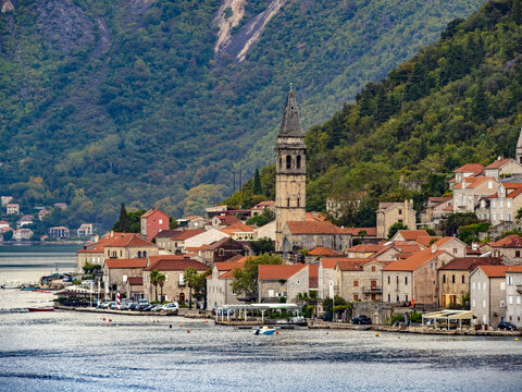 Perast a histrorical town on the bay Bay of Kotor on Montenegro’s Adriatic coast