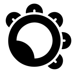 Fototapeta premium tambourine Solid icon