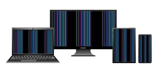 シンプルなイラスト_壊れたデバイス