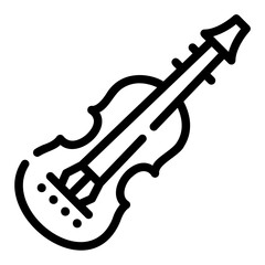 violin Line Icon - obrazy, fototapety, plakaty