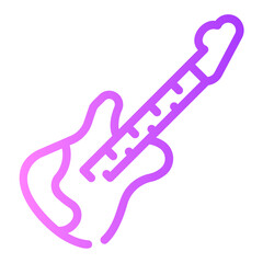 Naklejka premium guitar Line Gradient Icon