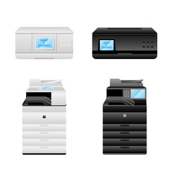 シンプルなイラスト_いろいろな家電のセット_印刷機器