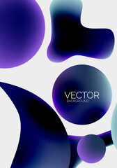 Vector abstract glowing shapes background
