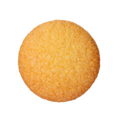 One tasty Danish butter cookie isolated on white