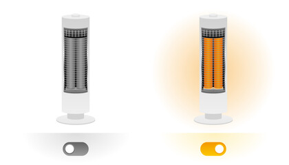 シンプルなイラスト_電気ストーブ
