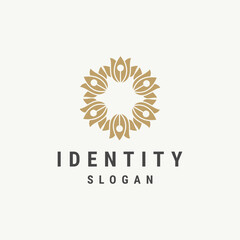 Flowers abstract logo template vector illustration design