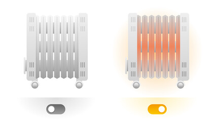 シンプルなイラスト_オイルフリーヒーター