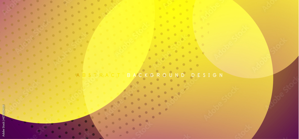 Poster abstract tech circles vector background, technology digital bubbles