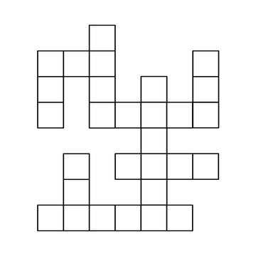Crossword game  wordsearch puzzle grids set