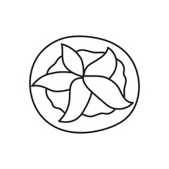 Hand drawn Kids drawing Cartoon Vector illustration bread icon Isolated on White Background