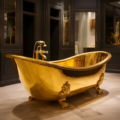 giant golden bathtub