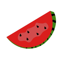 fresh watermelon slices doodle
