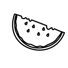 fresh watermelon slices doodle