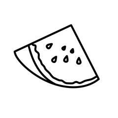 fresh watermelon slices doodle