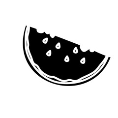 fresh watermelon slices doodle