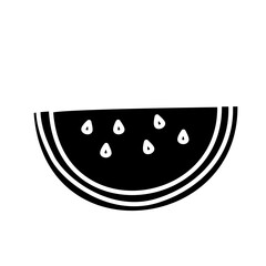 fresh watermelon slices doodle