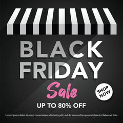 Black friday sale banner design vector illustration