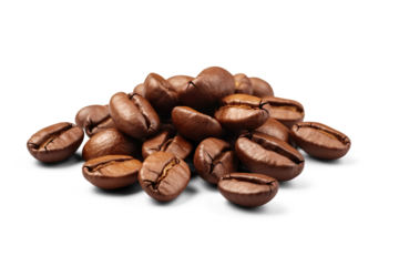 Coffee beans . Cut out on transparent