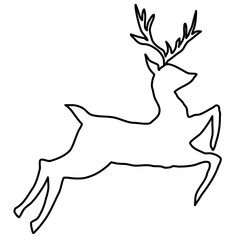 Fototapeta premium winter forest antler deer