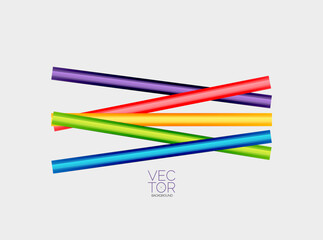 Abstract color straight lines vector background