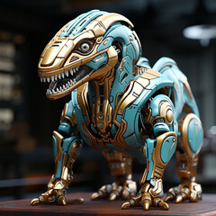 Robot Parasaurolophus kartun 3D