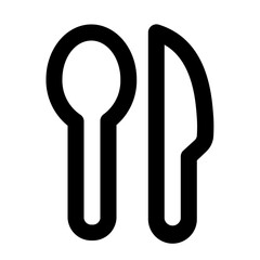 cutlery line icon