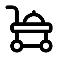 food cart line icon