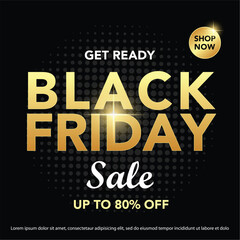 Black friday sale banner design vector illustration
