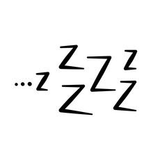 Sleep zzzz doodle symbol set