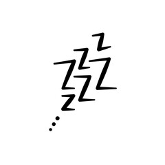 Sleep zzzz doodle symbol set