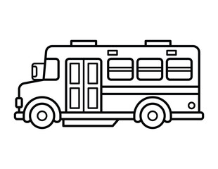 School Bus Coloring Page For Children