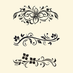Elegant ornamental borders frames