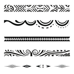 Obraz premium Hand drawn Tribal tattoo border element